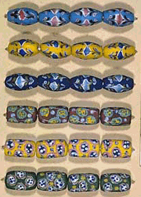 photograph of bead card detail