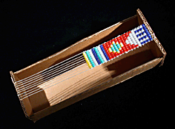 photograph of cardboard loom