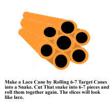 graphic of lace cane