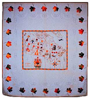 [Picture of the quilt: Map of Canada]