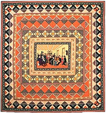 [Picture of the quilt: The Quilting Party]