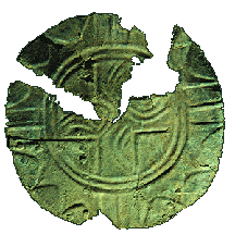 Mississippian Embossed Sheet Copper Ornament