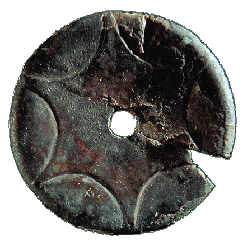 Copper-covered Stone Ear Ornament