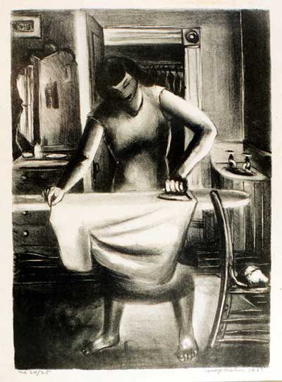 Woman Ironing