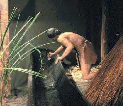 Dugout canoe at Dickson Mounds Museum