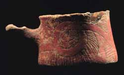 Engraved Mississippian bean pot