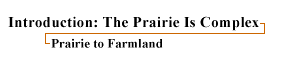 Prairie to Farmland