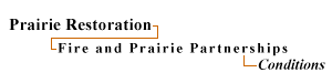 Prairie Restoration:Fire and Prairie Partnerships:Conditions